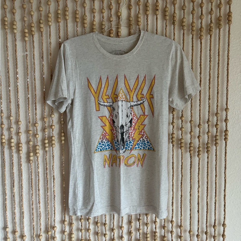 Yee Yee Nation LTD Printed Heathered Western Wear Short Sleeve T Shirt Small